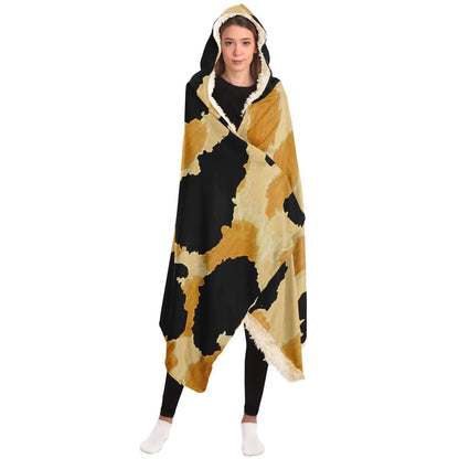 Abstract Pattren Hooded Blanket