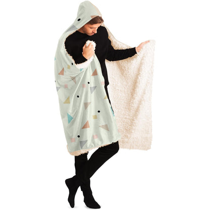 Abstract Pattren Hooded Blanket