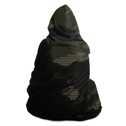 Dark Camouflage Pattern Mosaic Style Plakat Hooded Blanket