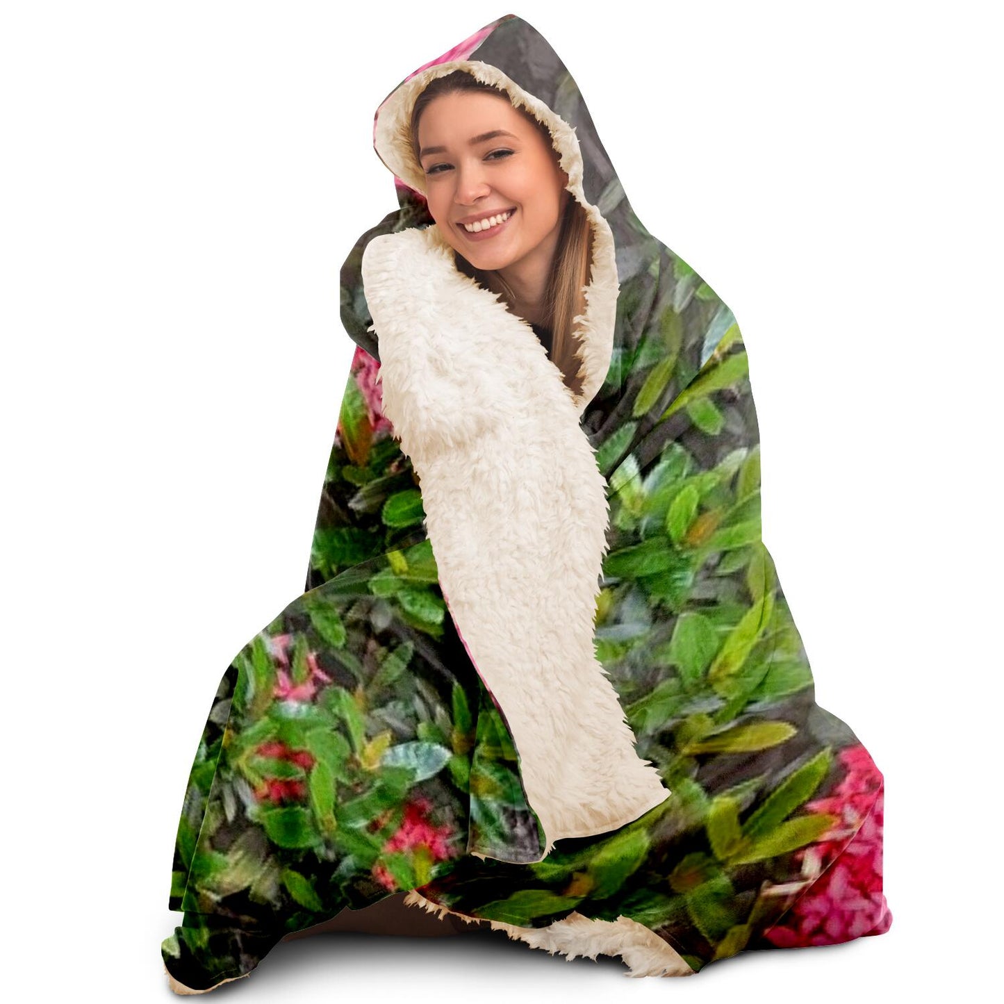 Bunga Asoka Hooded Blanket