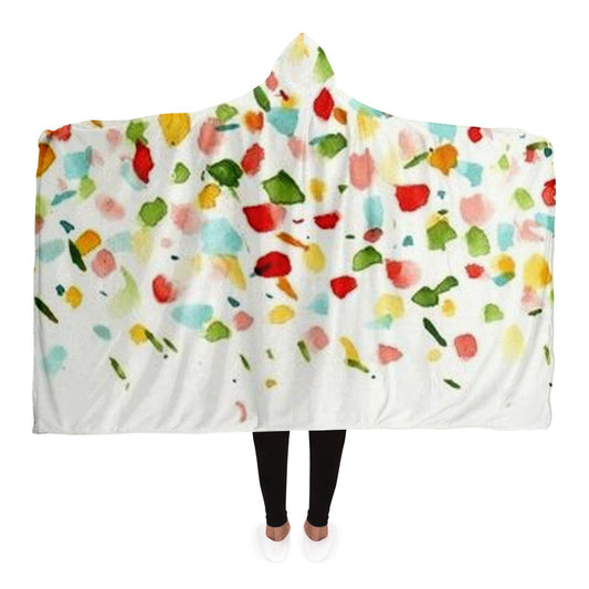 Abstract Pattren Hooded Blanket