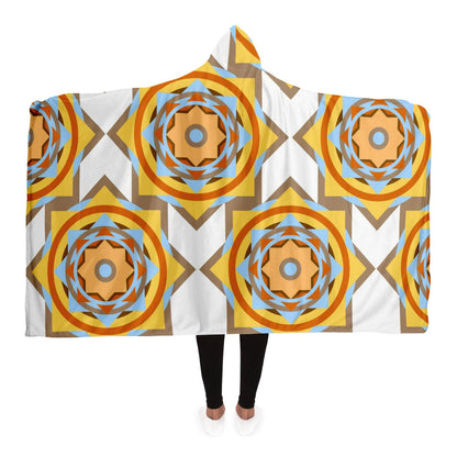 Graphic Pattern Hooded Blanket