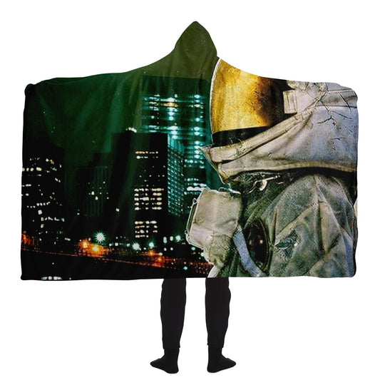 Moon and The City Hooded Blanket