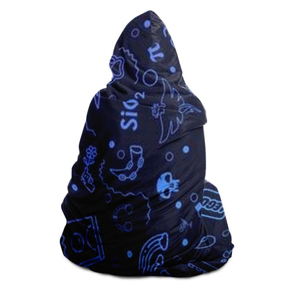 Abstract Pattren Hooded Blanket