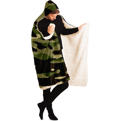 Camouflage Pattern Plakat Hooded Blanket