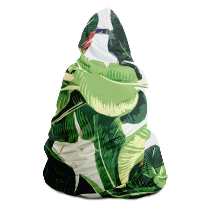 Banana leaves pattern Hooded Blanket