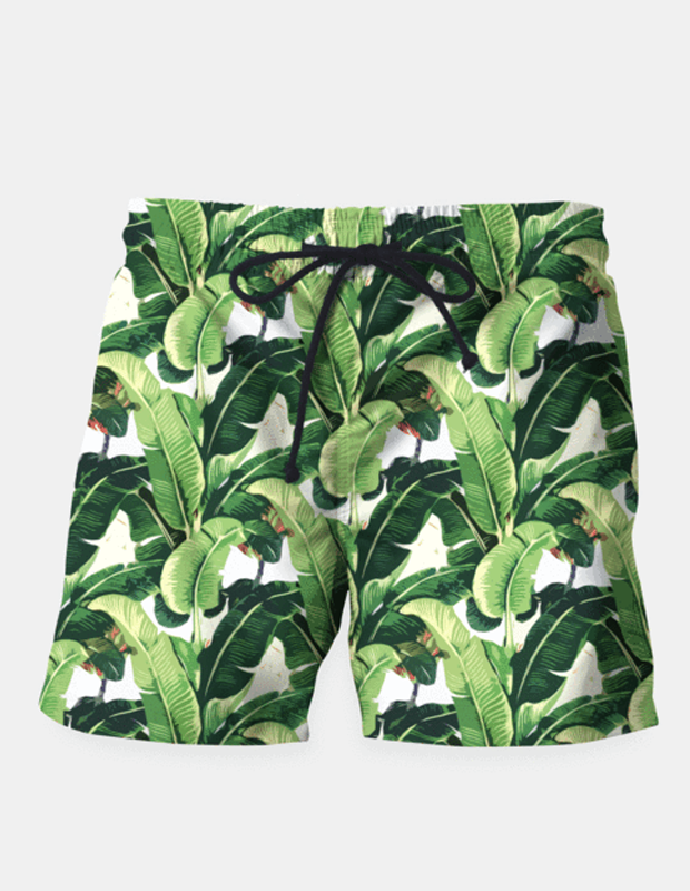 Ayaz Ahmed Shorts SMALL (28"-18") Banana leaves pattern Shorts