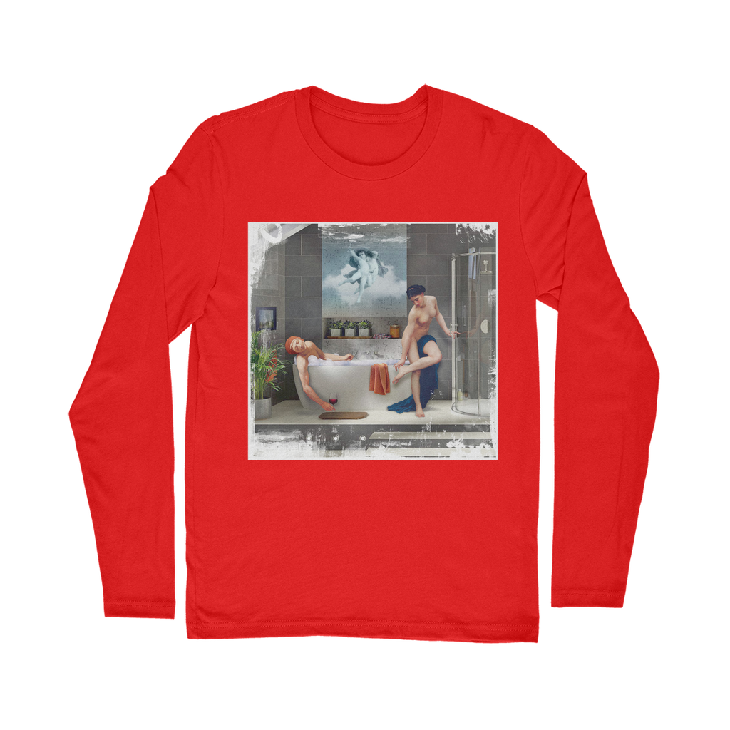 VIRGIN TEEZ Long sleeves T-shirt Red / Unisex / S Bathtime Classic Long Sleeve T-Shirt