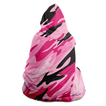 Pink-Camo Hooded Blanket