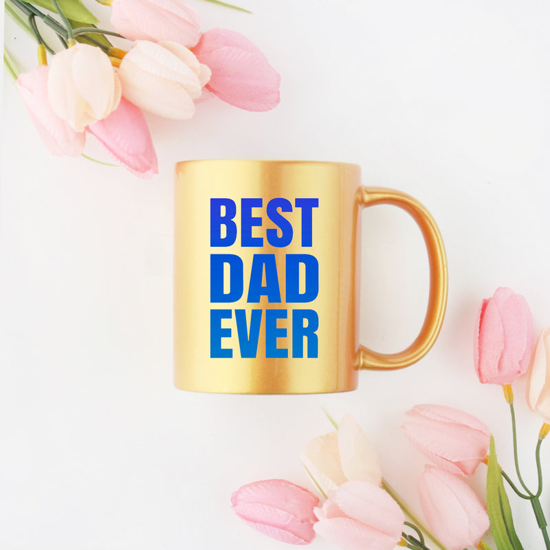 Best Dad Ever Gold & Silver Mug