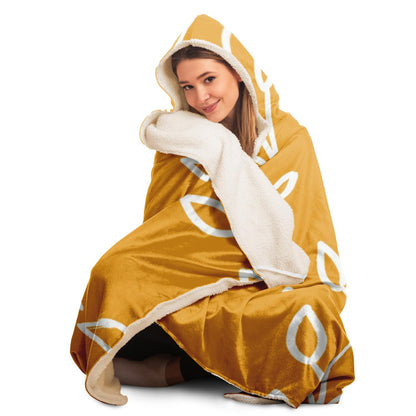 Feeling of lightness pattern - Mellow Yellow Poster Hooded Blanket