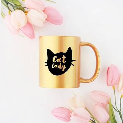 Cat Gold & Silver Mug