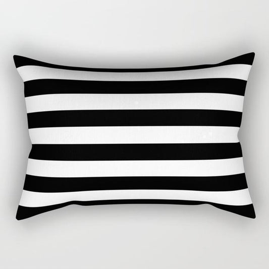 The Pillow pillows SMALL 17" X 12" Black Lines Rectangle Pillow