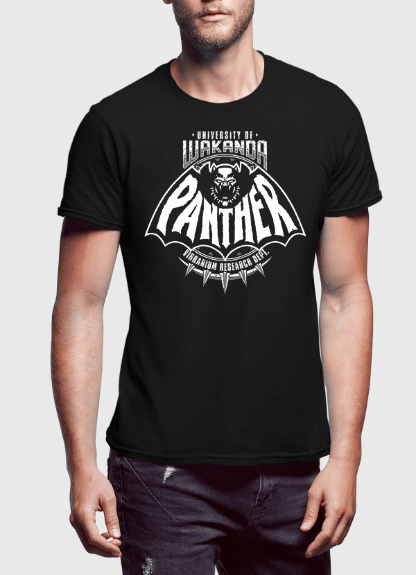 M Nidal Khan T-SHIRT SMALL Black Panther Black T-shirt