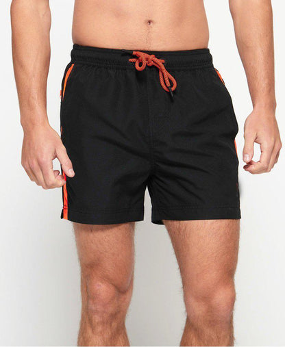 Ayaz Ahmed Shorts Black Stripe Swim Shorts