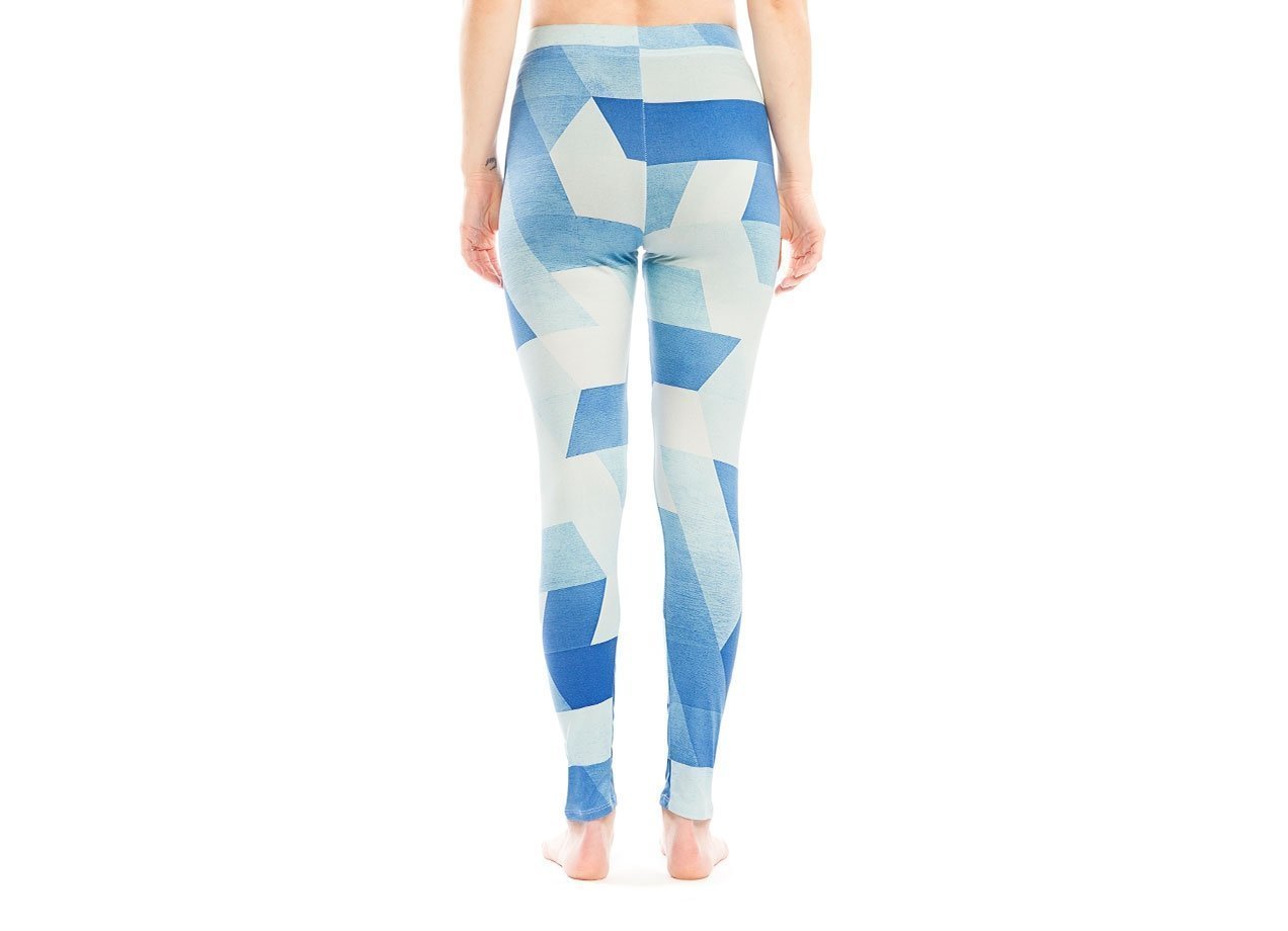 Virgin Teez Leggings Small Blue Pattern Legging