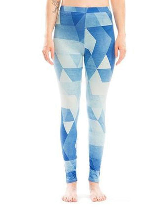 Virgin Teez Leggings Small Blue Pattern Legging