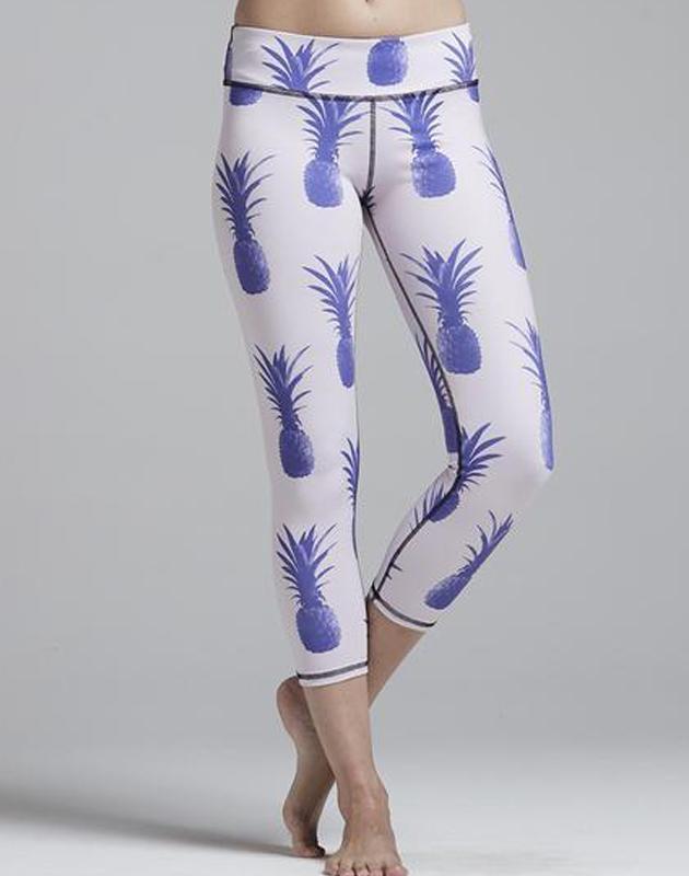 Virgin Teez Leggings Small Blue Pineapple Legging