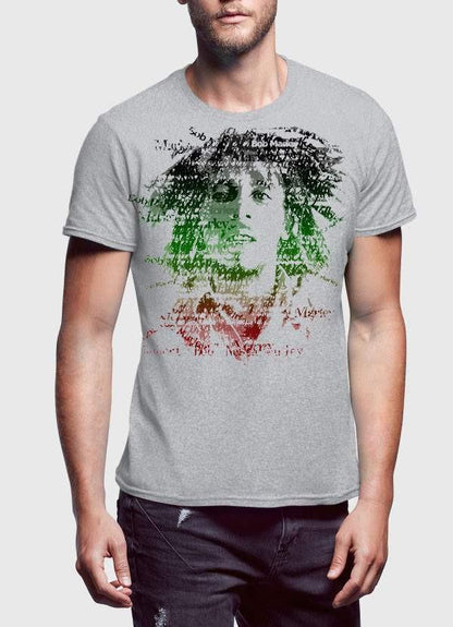 Bob Marley T-SHIRT Small / Black Bob Marley Amplified Depth Black Half Sleeve Men T-Shirt