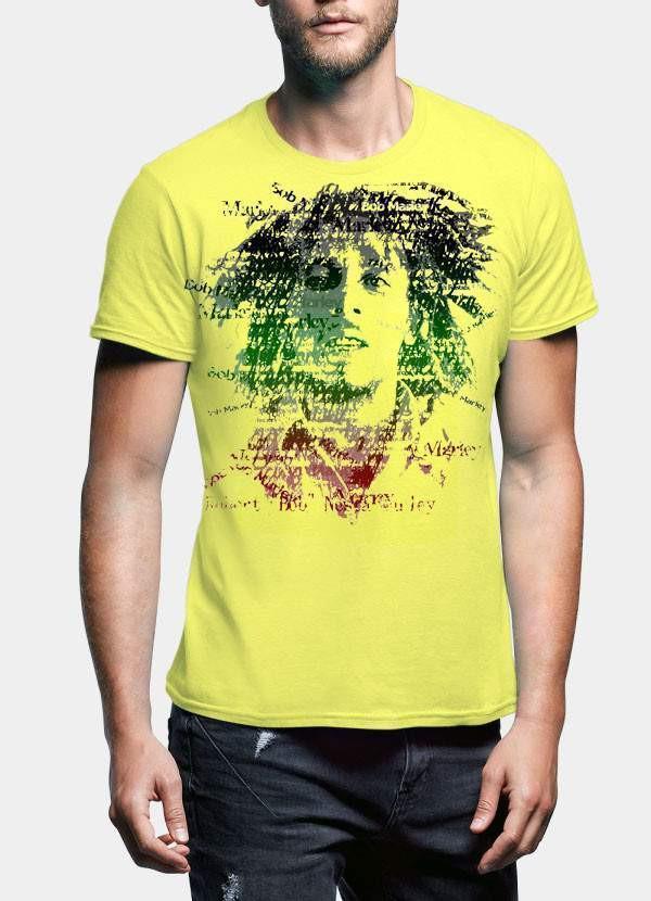 Bob Marley T-SHIRT Small / Black Bob Marley Amplified Depth Black Half Sleeve Men T-Shirt