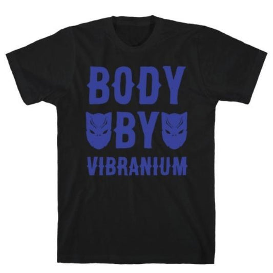 GYM FIT T-SHIRT BODY BY VIBRANIUM WHITE PRINT T-SHIRT