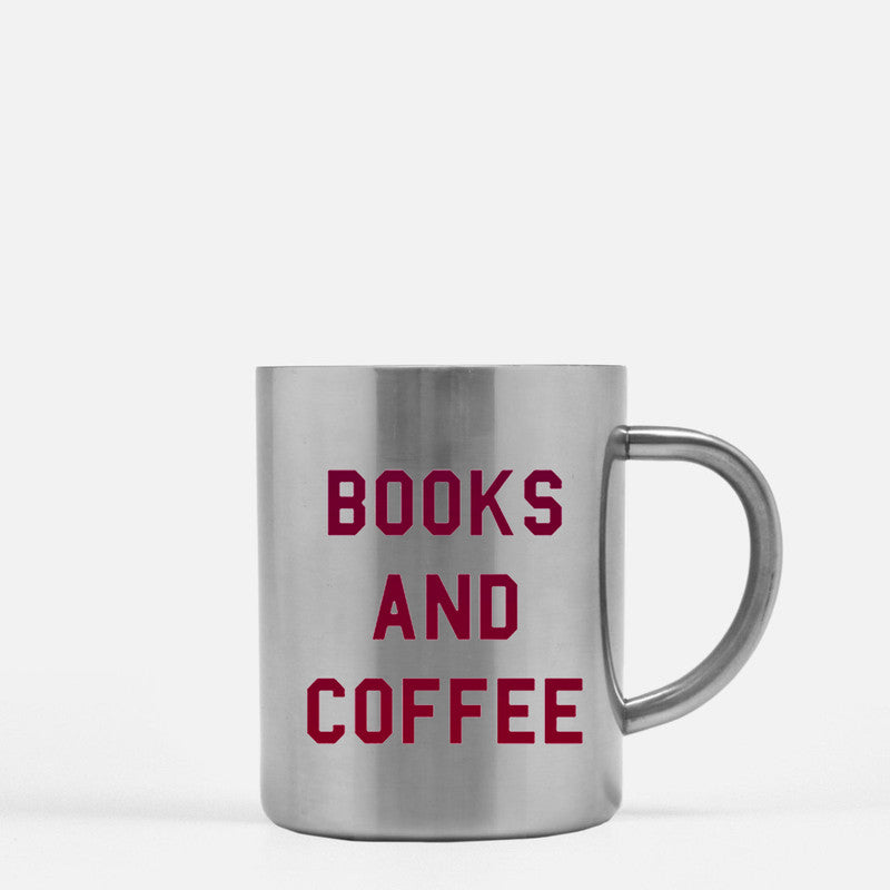 Books And Coffee Gold & Silver Mug