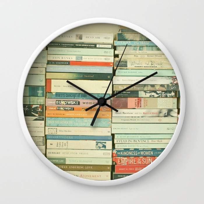 Dany Designs Wall Clock White Bookworm Wall clock