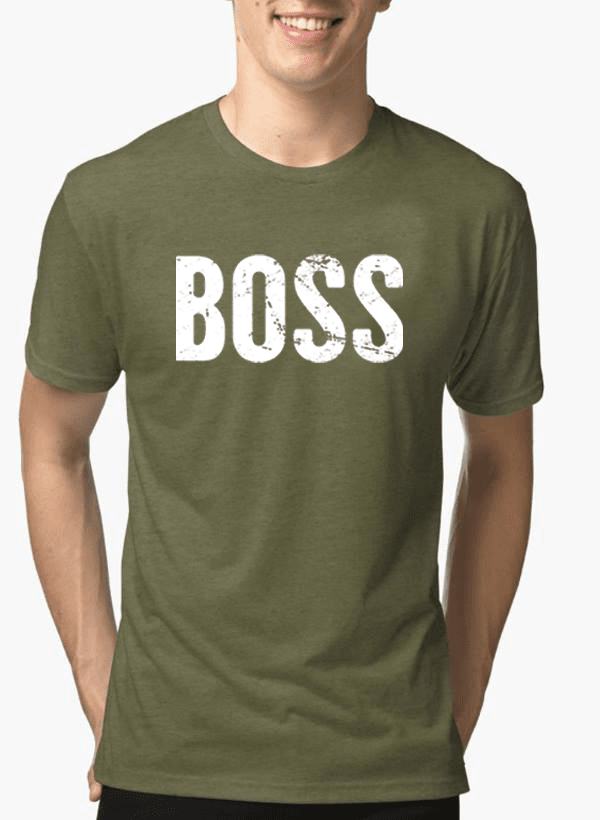 Virgin Teez T-shirt SMALL / Green Boss Half Sleeves Melange T-shirt