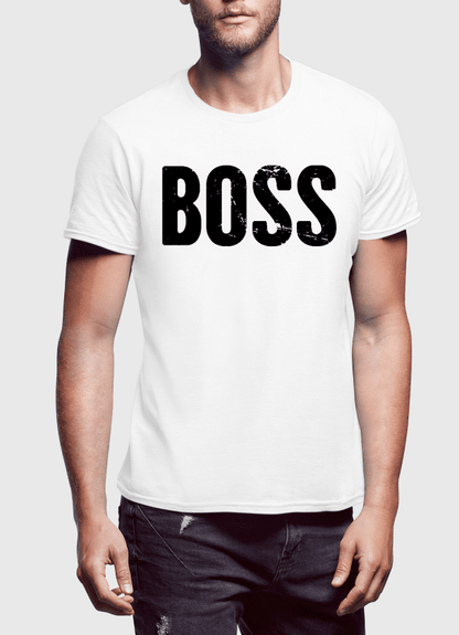 Virgin Teez T-shirt SMALL / Black Boss Half Sleeves T-shirt