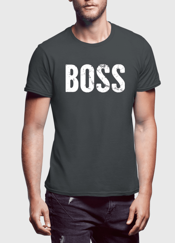 Virgin Teez T-shirt SMALL / Black Boss Half Sleeves T-shirt