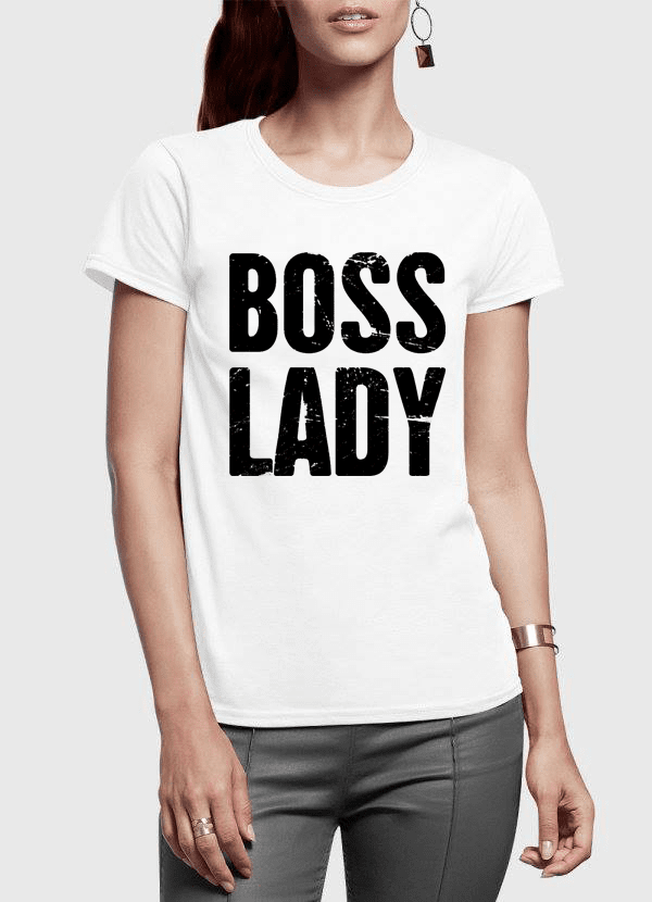 Virgin Teez Women T-Shirt SMALL / Black Boss Lady Half Sleeves Women T-shirt