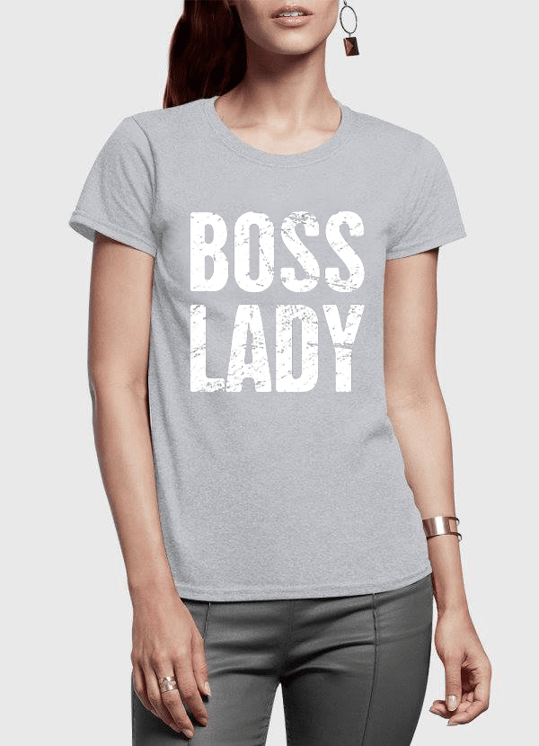 Virgin Teez Women T-Shirt SMALL / Black Boss Lady Half Sleeves Women T-shirt