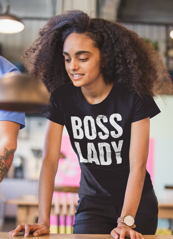 Virgin Teez Women T-Shirt SMALL Boss Lady  Women T-shirt