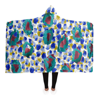 Abstract Pattren Hooded Blanket