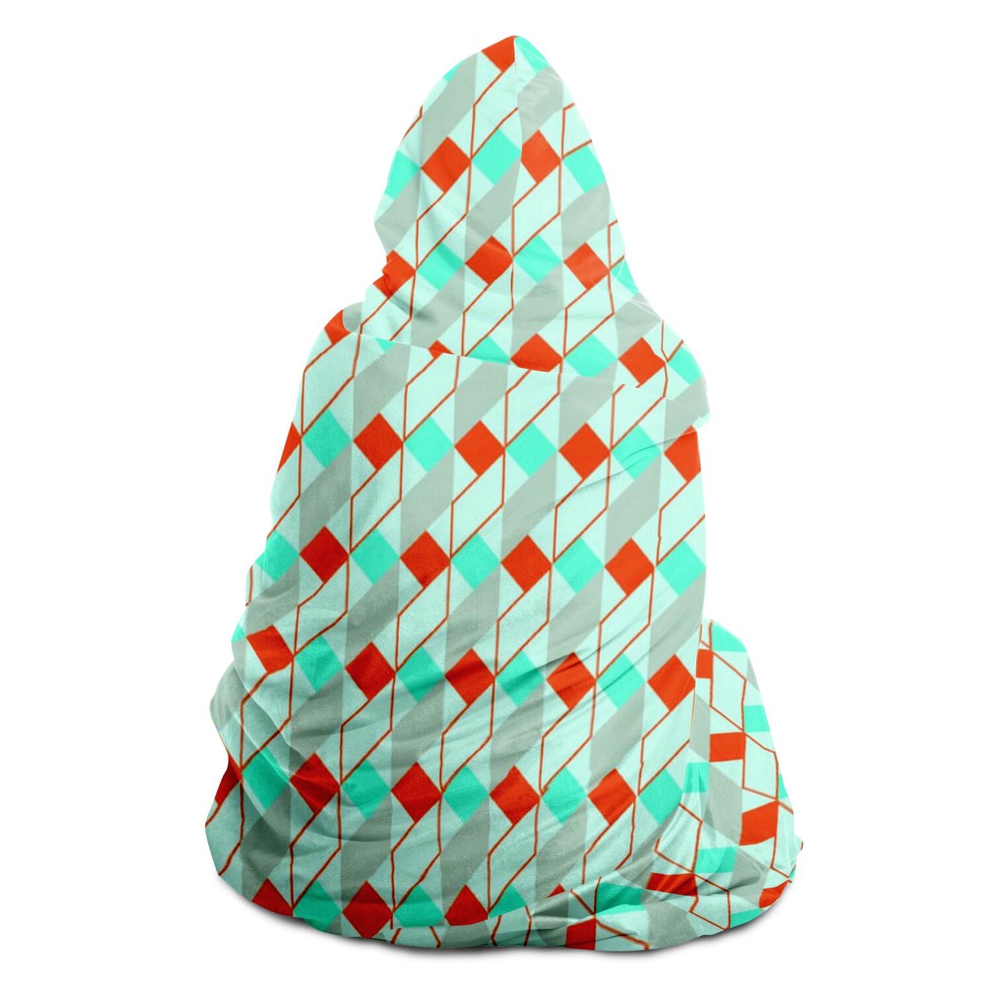 Abstract Pattren Hooded Blanket