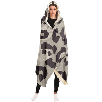 Leopard  Pattern Hooded Blanket