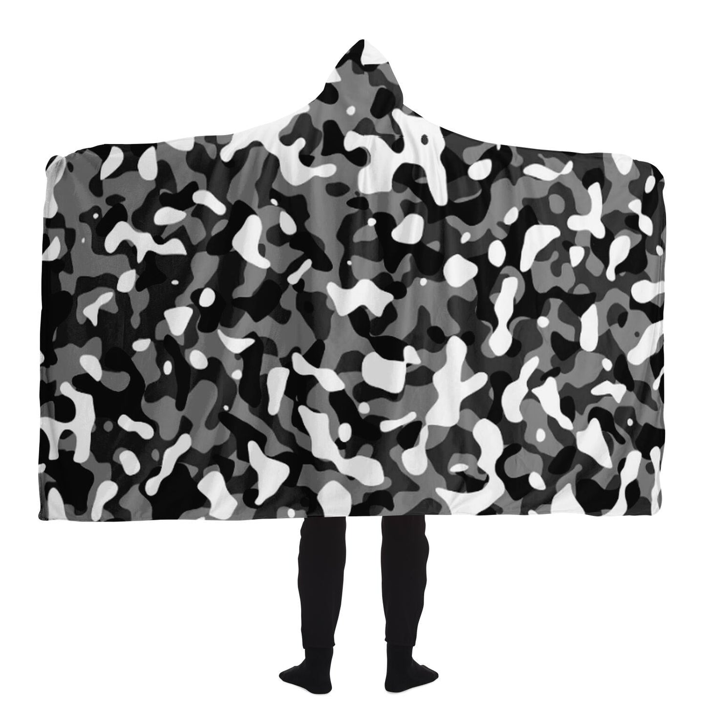 Snow Camouflage Pattern Plakat Hooded Blanket