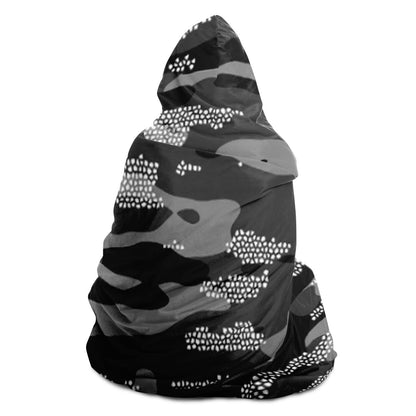 Snow Camouflage Pattern Mosaic Style Plakat Hooded Blanket