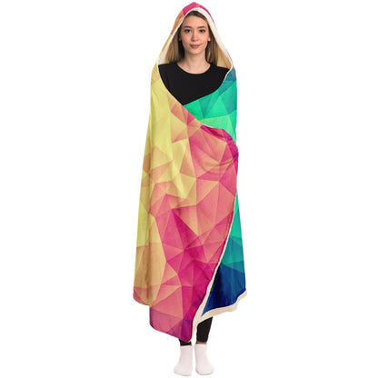 COLOR BOMB Pattern Hooded Blanket