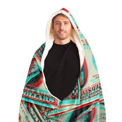 Abstract Pattren Hooded Blanket