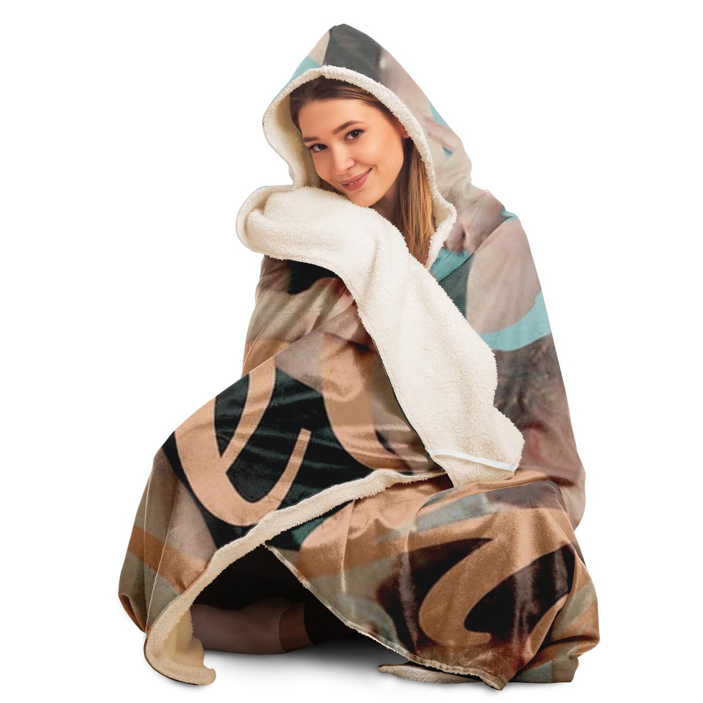 Get Naked Art Print Hooded Blanket