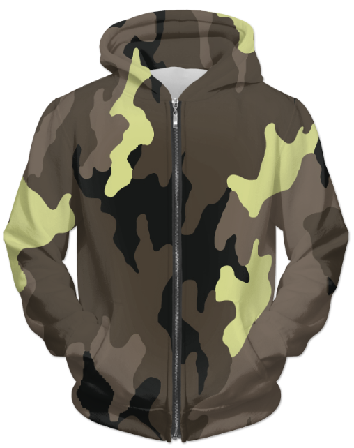 Virgin Teez Sublimation Hoodie Small Camofludge 11 UNISEX ZIP HOODIE