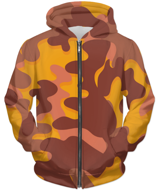 Virgin Teez Sublimation Hoodie Small Camofludge 7 UNISEX ZIP HOODIE