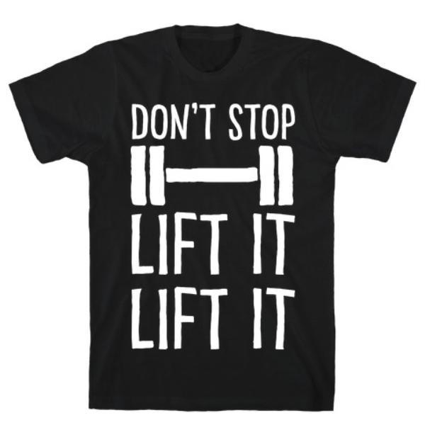 GYM FIT T-SHIRT CAN'T STOP LIFT BLACK T-SHIRT