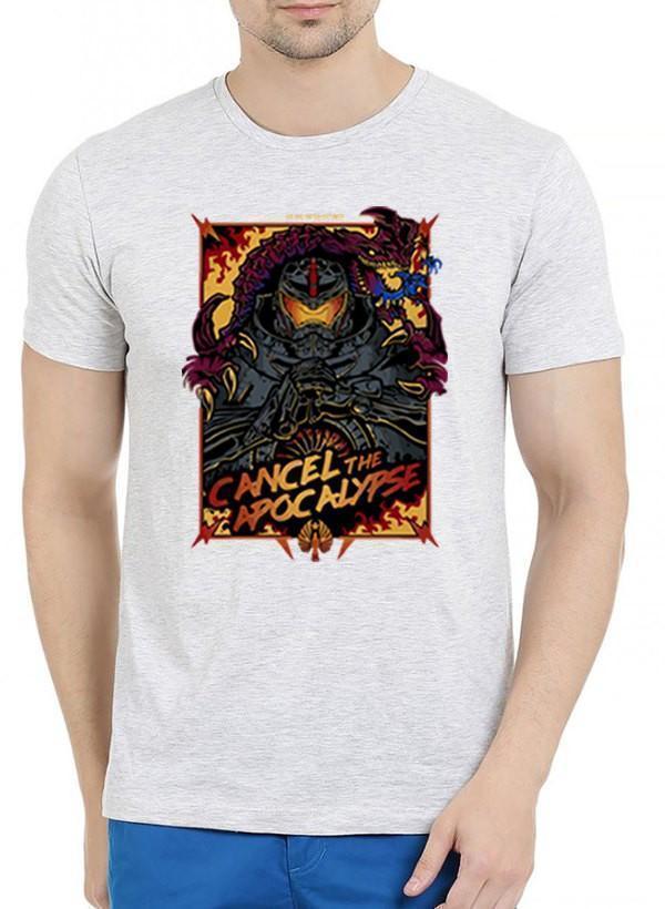 M Nidal Khan T-shirt SMALL / Offwhite Cancel the Apocalypse Half Sleeves Melange T-shirt