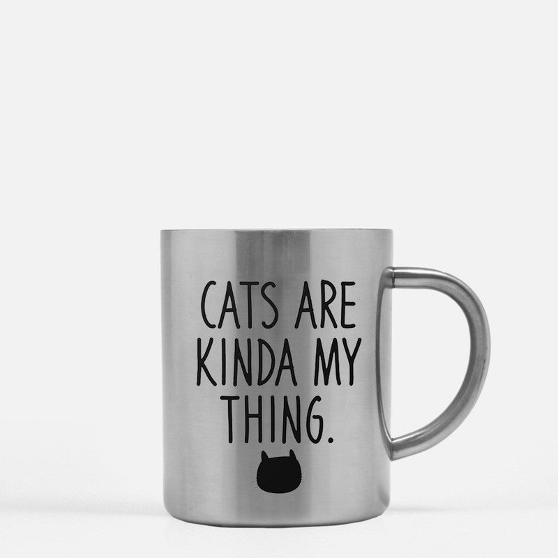 Cats Are Kinda My Thing Gold & Silver Mug