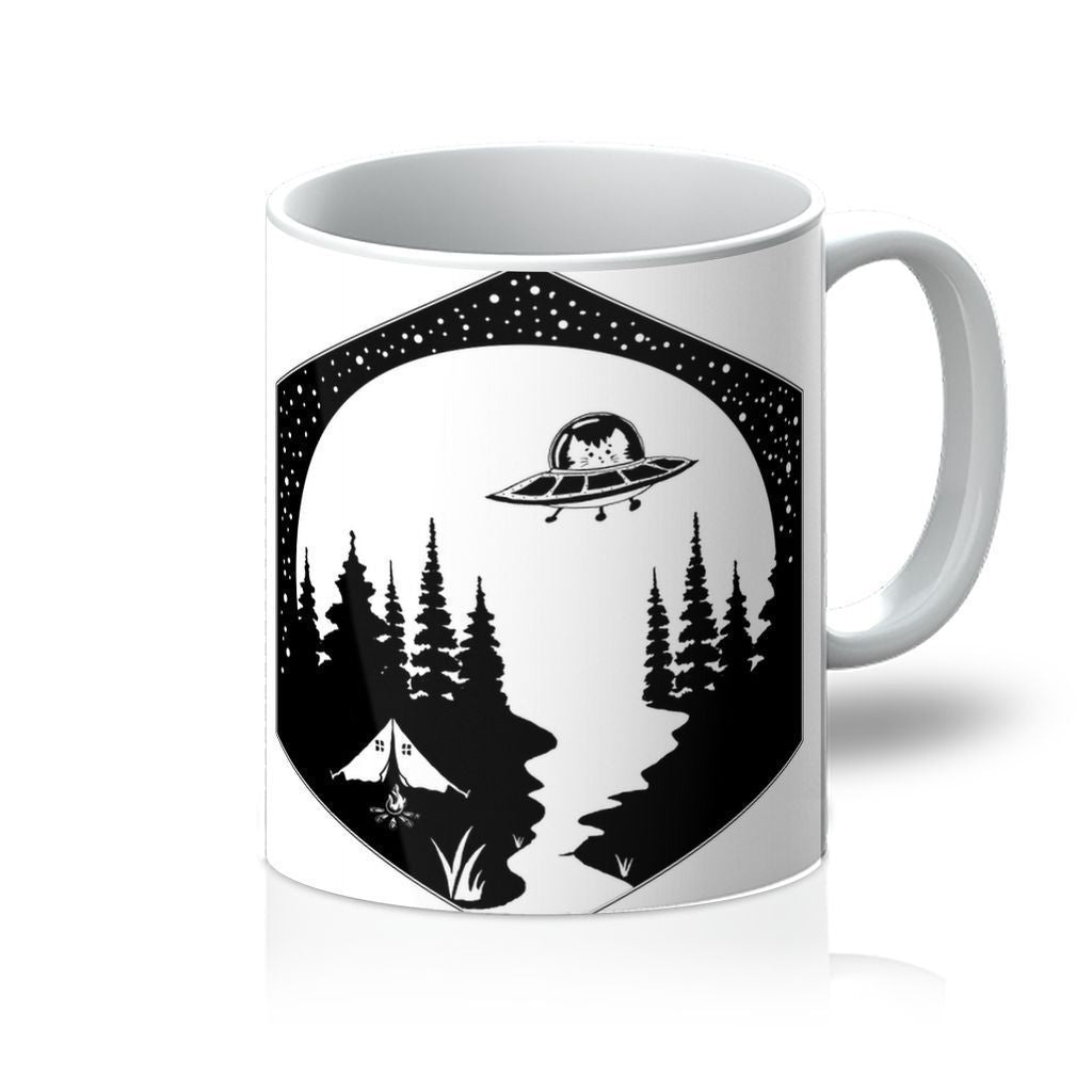 VIRGIN TEEZ Homeware 11oz Cats Camping Mug