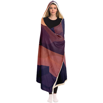 Mountain Landscape First Person Hooded Blanket