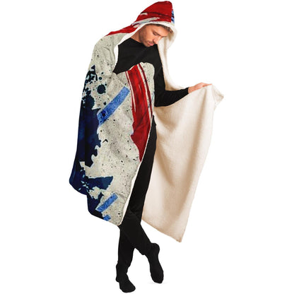 Abstract Pattren Hooded Blanket