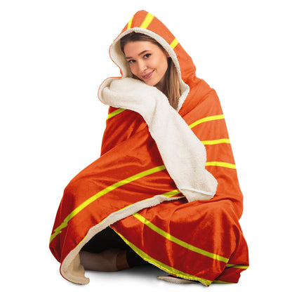 Simple Lines Pattern oy Poster Hooded Blanket